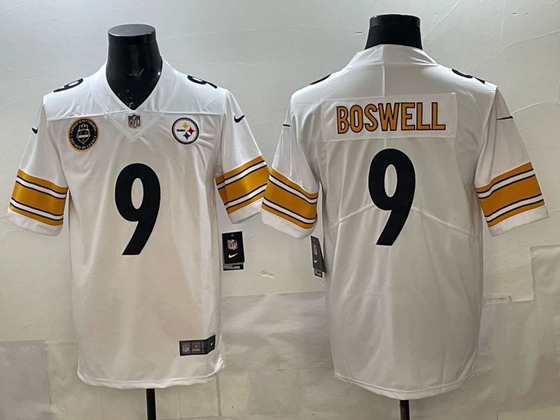 Men Pittsburgh Steelers #9 Boswell White 2025 Nike Limited NFL Jersey style 04->pittsburgh steelers->NFL Jersey